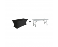 PACK HOUSSE NOIR ET TABLE RECTANGULAIRE